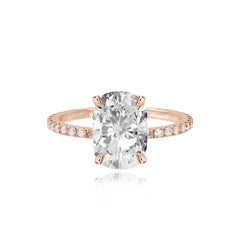 Diamond Pave Band Engagement Ring
