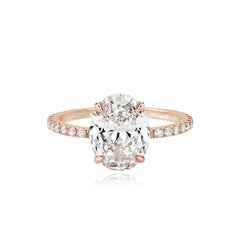 Diamond Pave Band Engagement Ring