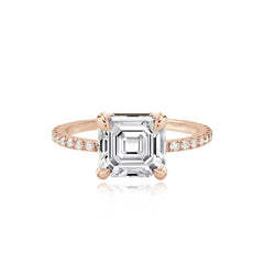 Diamond Pave Band Engagement Ring
