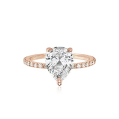 Diamond Pave Band Engagement Ring