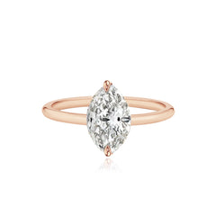 Diamond Gold Band Engagement Ring