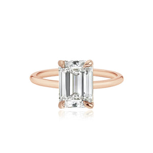 Diamond Gold Band Engagement Ring