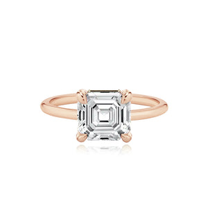 Diamond Gold Band Engagement Ring