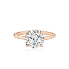 Diamond Gold Band Engagement Ring
