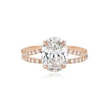 Load image into Gallery viewer, Diamond Pave Split Shank Engagement Ring
