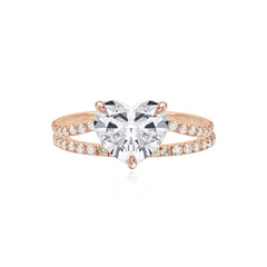 Diamond Pave Split Shank Engagement Ring