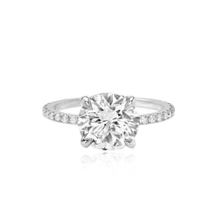 Pave Band Lab Engagement Ring