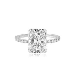 Diamond Pave Band Engagement Ring