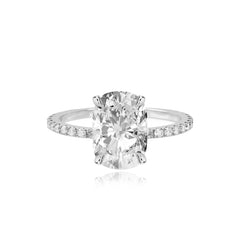Diamond Pave Band Engagement Ring