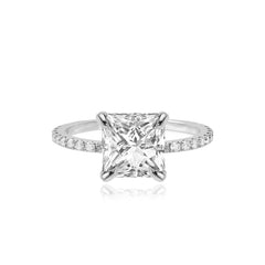 Diamond Pave Band Engagement Ring