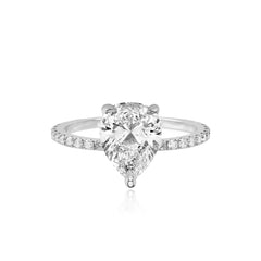Diamond Pave Band Engagement Ring