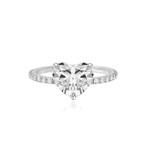 Pave Band Engagement Ring