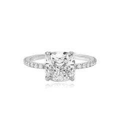 Diamond Pave Band Engagement Ring