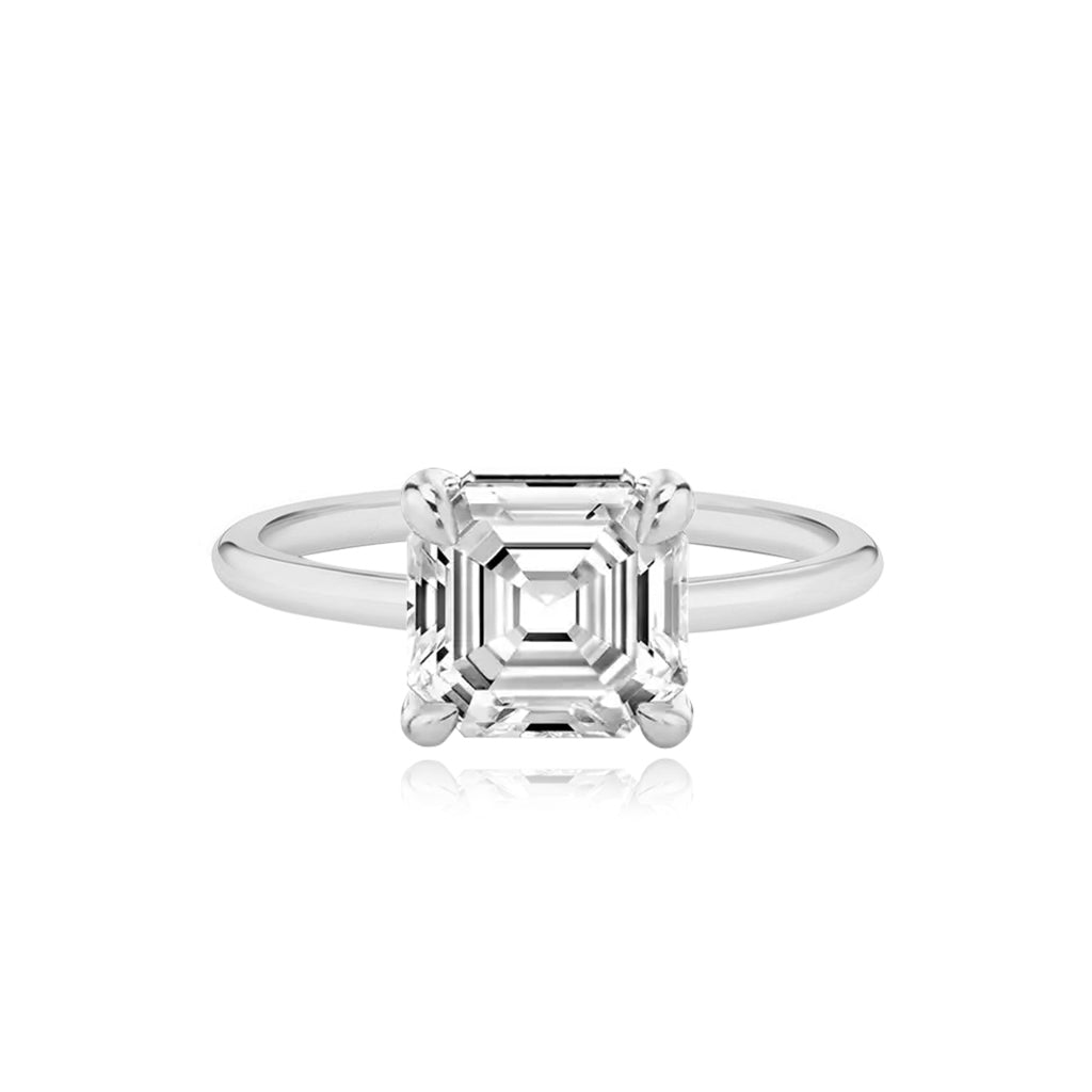 Gold Band Engagement Ring