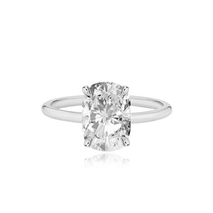 Large Diamond Shape Engagement Ring
