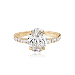Diamond Thick Pave Band Engagement Ring