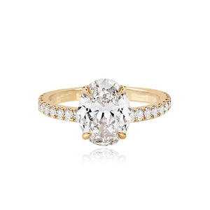 Diamond Thick Pave Band Engagement Ring
