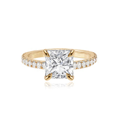 Diamond Thick Pave Band Engagement Ring