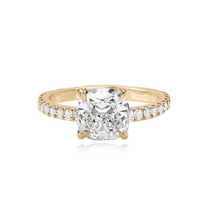 Diamond Thick Pave Band Engagement Ring