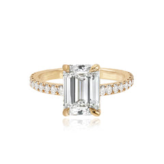 Diamond Thick Pave Band Engagement Ring