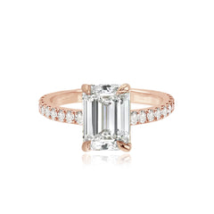 Thick Diamond Pave Band Engagement Ring