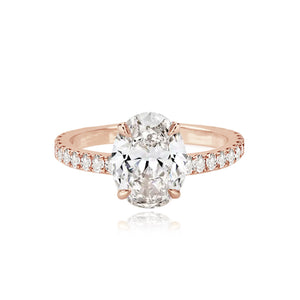 Diamond Thick Pave Band Engagement Ring