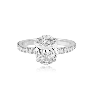 Diamond Thick Pave Band Engagement Ring