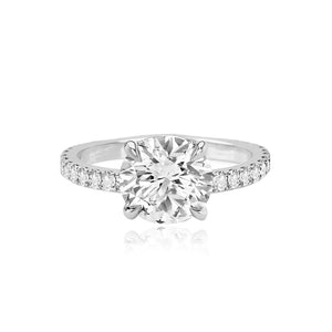 Diamond Thick Pave Band Engagement Ring