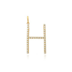 Large Pave Initial Charm