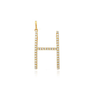 Large Pave Initial Charm