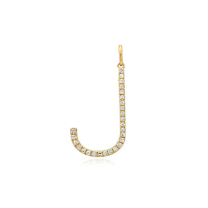 Large Pave Initial Charm