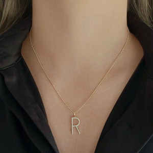Large Pave Initial Charm