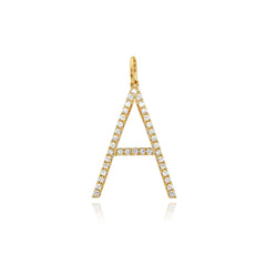 Large Pave Initial Charm