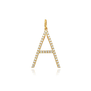 Large Pave Initial Charm