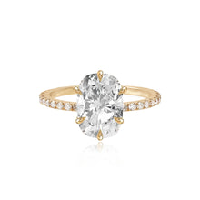 Load image into Gallery viewer, Large Six Prong Diamond Gold Engagement Ring
