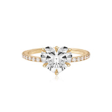 Load image into Gallery viewer, Large Six Prong Diamond Gold Engagement Ring
