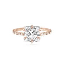 Load image into Gallery viewer, Six Prong Diamond Pave Engagement Ring
