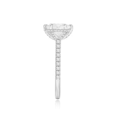 Six Prong Diamond Pave Engagement Ring