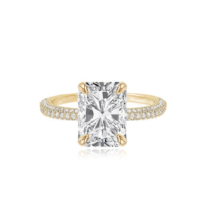 Large Valencia Diamond Shape Engagement Pave Ring