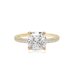 Dome Pave Diamond Engagement Ring