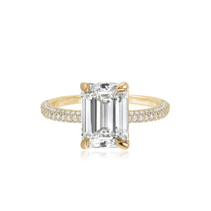 Dome Pave Diamond Engagement Ring