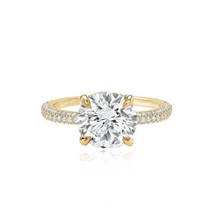 Dome Pave Diamond Engagement Ring