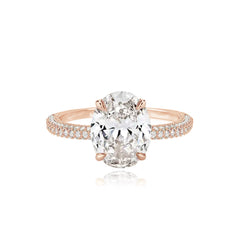 Dome Pave Diamond Engagement Ring