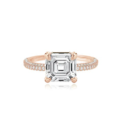Dome Pave Diamond Engagement Ring