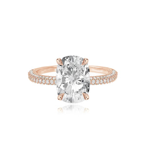 Dome Pave Diamond Engagement Ring