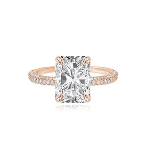Dome Pave Diamond Engagement Ring
