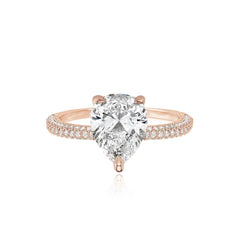 Dome Pave Diamond Engagement Ring