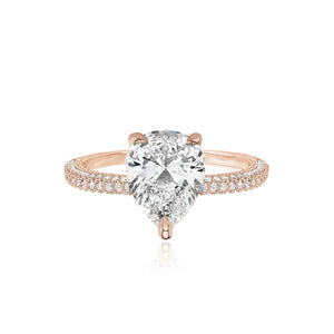 Dome Pave Diamond Engagement Ring