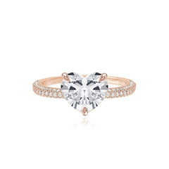 Dome Pave Diamond Engagement Ring