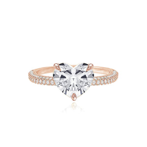 Dome Pave Diamond Engagement Ring
